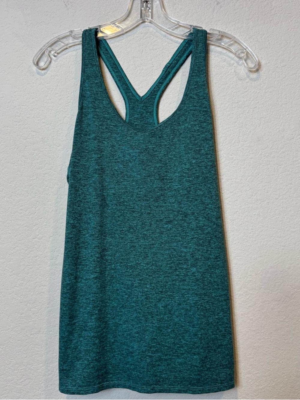 Patagonia Teal Heather Racerback Tank - Women's M Back Cutout Gym Run Yoga Top